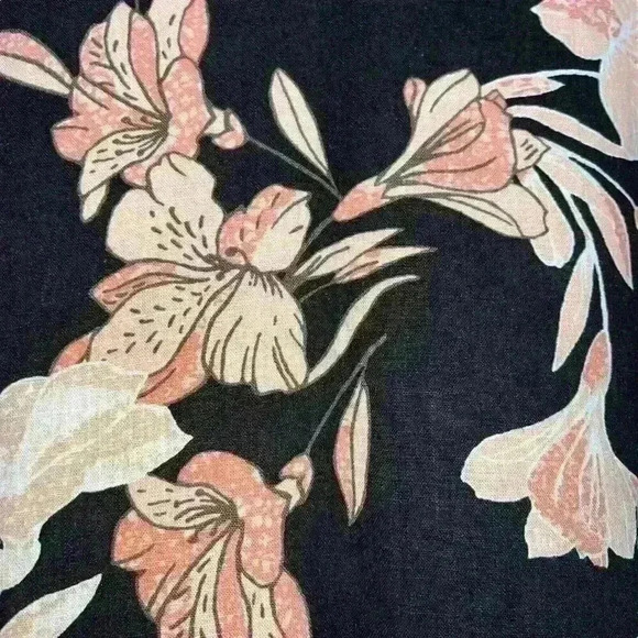 Nicole Miller Original Sz. M Linen Blend Floral Dress Business Casual Party - Picture 4 of 16